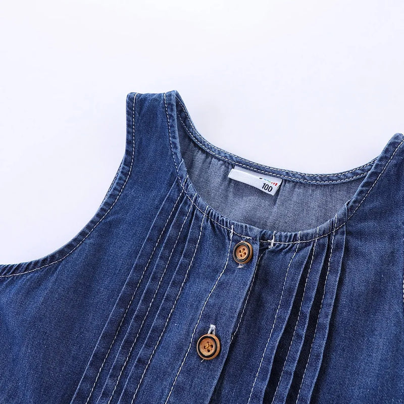 Vestido Infantil Feminino Jeans Denim