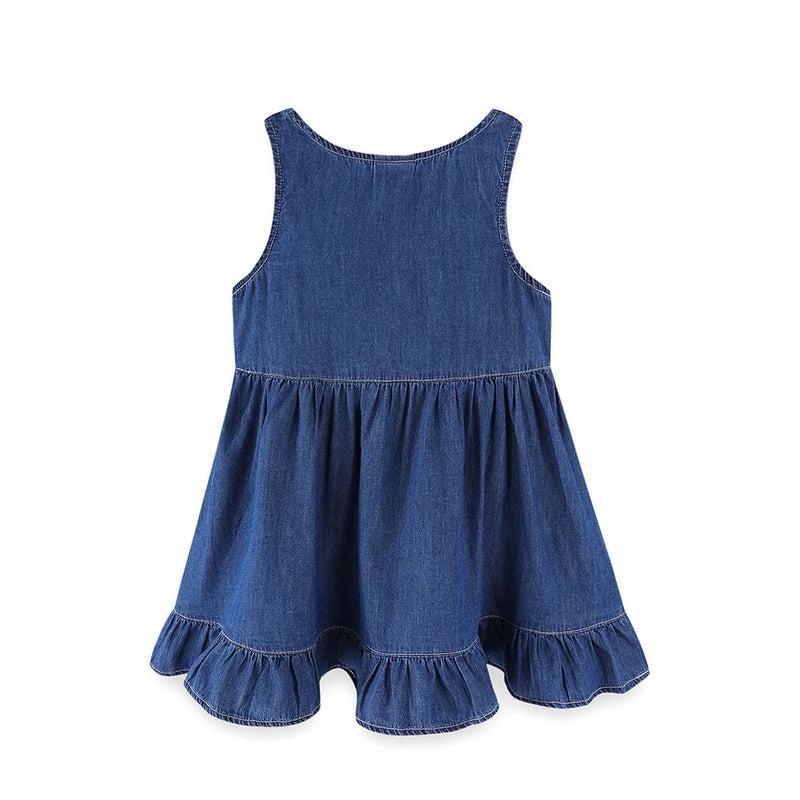 Vestido Infantil Feminino Jeans Denim